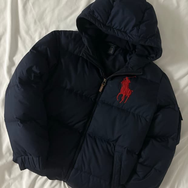 폴로 빅포니 패딩 네이비 L