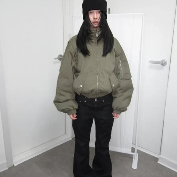 데이도어 쓰리와이와이 봄버자켓 카키