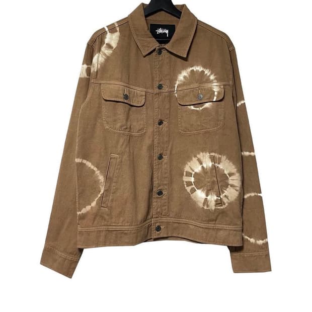 스투시 Bleach Dyed Trucker Jacket