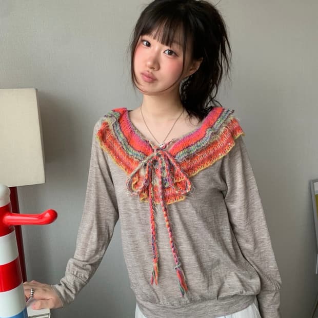 tsumori chisato, crochet top