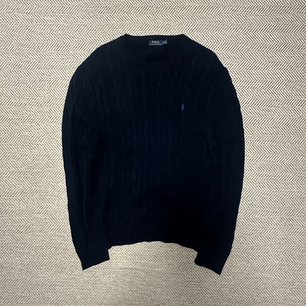 POLO RALPH LAUREN cable knit navy