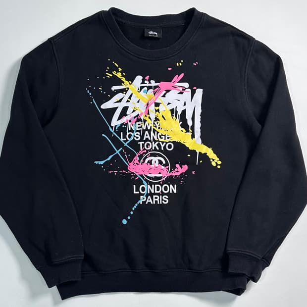 스투시 페인팅 월드투어 맨투맨  