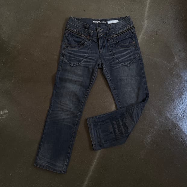 CHIIAGUN PRINTED Double zipped jeans