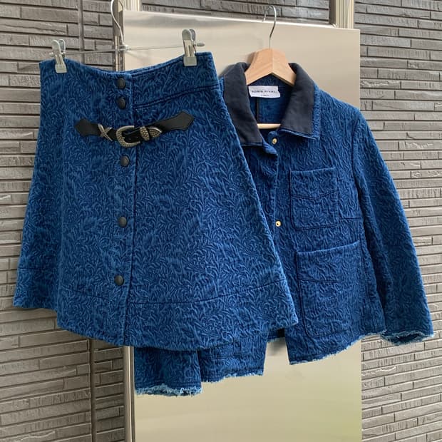 소니아 리키엘 자카드 데님 셋업