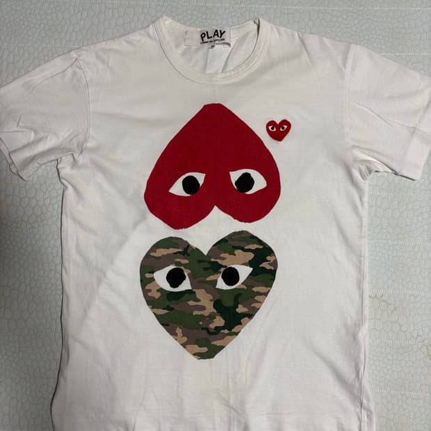꼼데가르송 카모 반팔