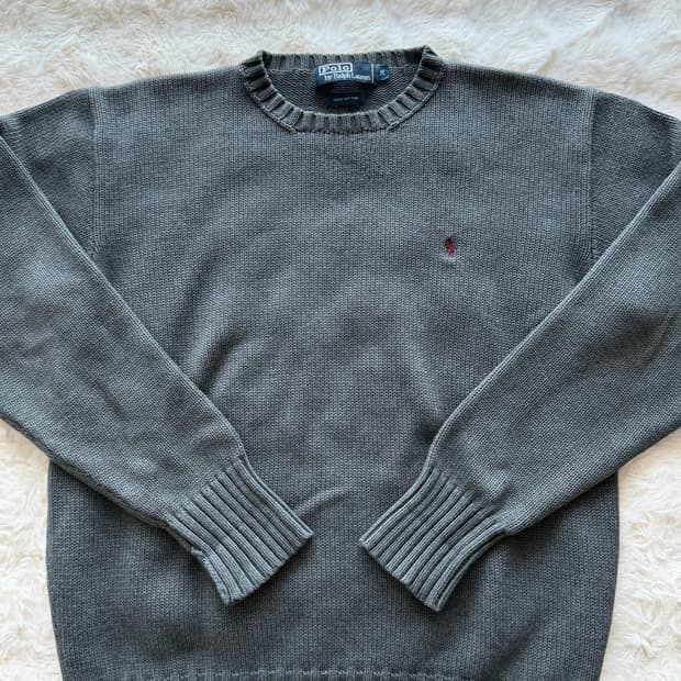 (M) 정품 폴로 크루넥 니트