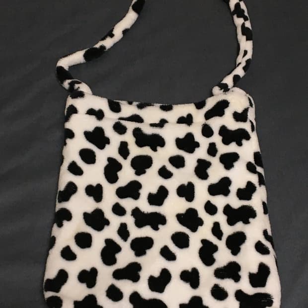 카우 프린트 퍼 숄더백