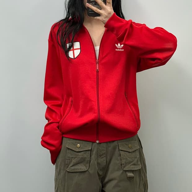 아디다스 잉글랜드 레드 트랙탑 져지