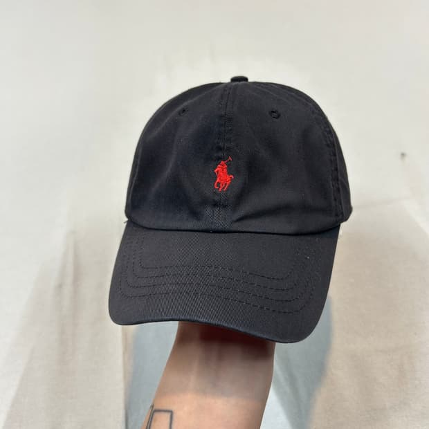 폴로 랄프로렌 블랙 볼캡 모자 가죽스트랩 정품