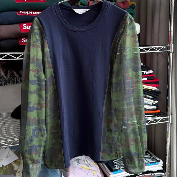 꼼데가르송 셔츠 카모 롱슬리브