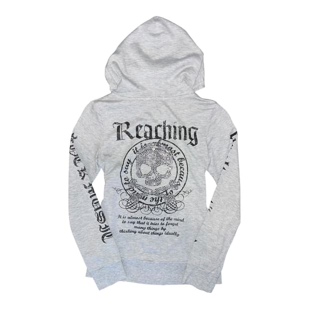 해골 큐빅 글리터 프린팅 후드집업 y2k펑크갸루