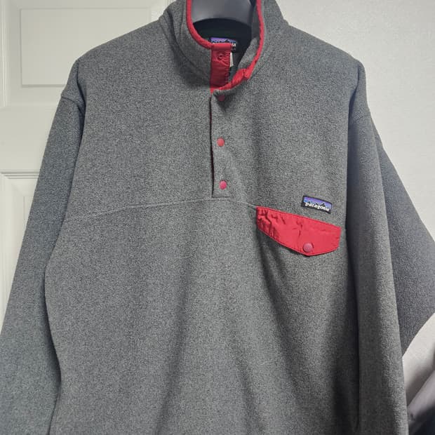 파타고니아 신칠라 L 니켈 그레이 레드