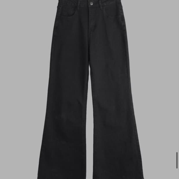 빈티지 블랙 부츠컷 데님 팬츠 
