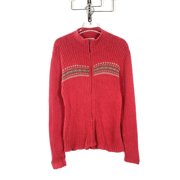 맥그리거 하프넥 울 니트 집업