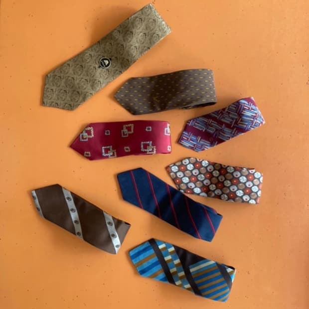 오래된 넥타이 (조부모님 옷장정리) 8개 일괄