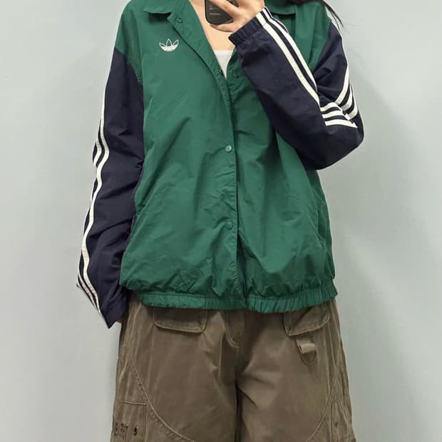 아디다스 트레포일 코치 자켓 