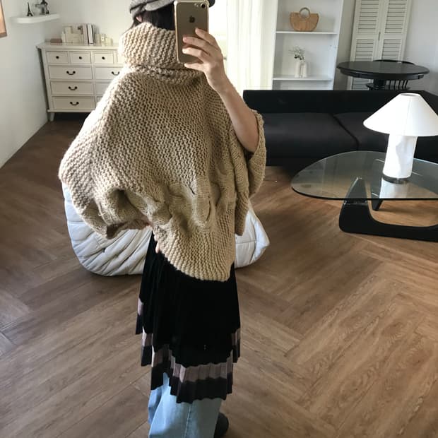 vintage turtle neck cape