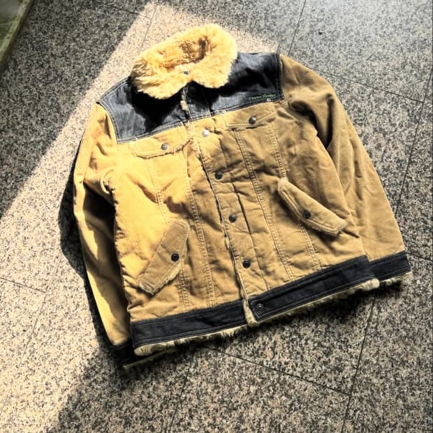 베이지 코듀로이 자켓