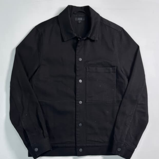 코스 블랙 코튼 자켓 