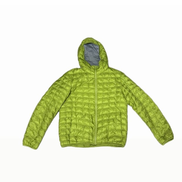 유니클로 빈티지 경량패딩 라임