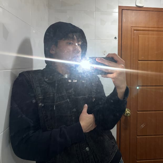아르마니 익스체인지 데님 후드집업 레이어드 자켓