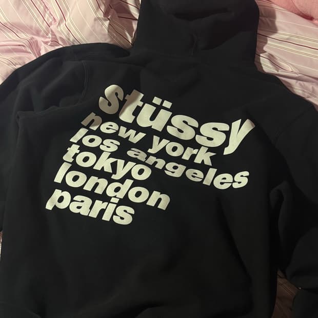 스투시 이탈릭 후드티