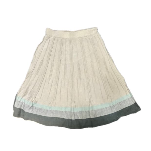 빈티지 패턴 플레어 미디 스커트