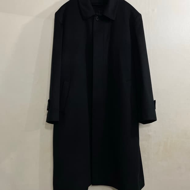 지방시 블랙 캐시미어 롱코트