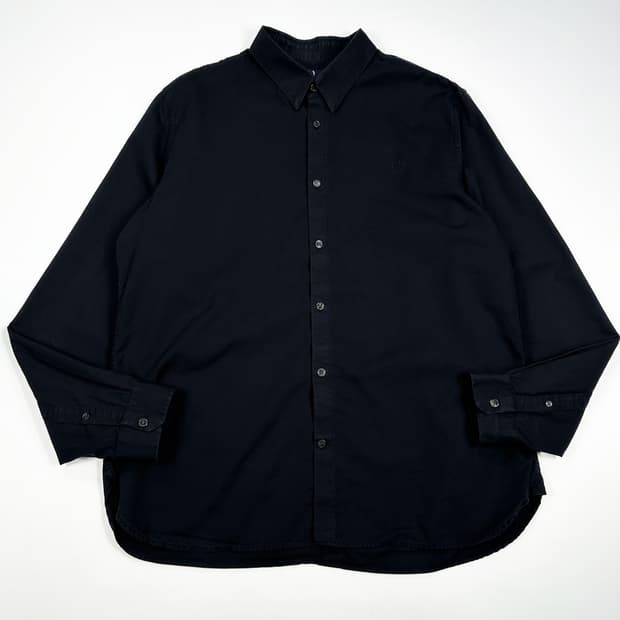 프레드페리 클래식 자수 셔츠 블랙 XL