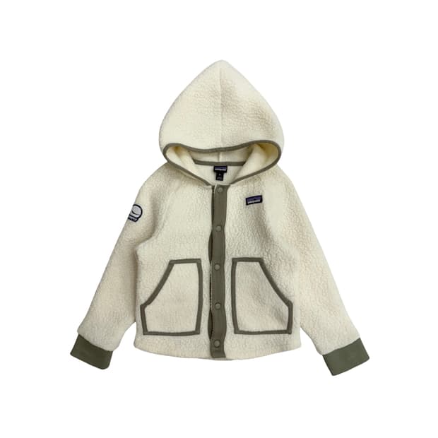 파타고니아 키즈 레트로 파일 후리스 플리스 후드집업 자켓 5T (5Y)