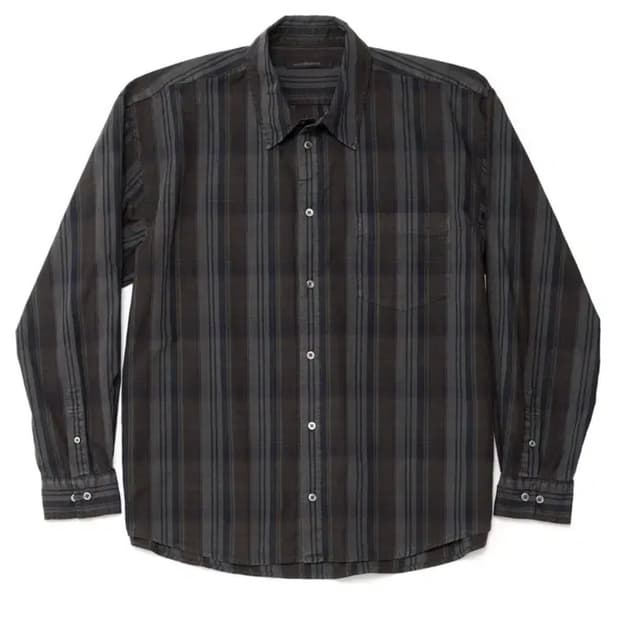 해칭룸 클래식 셔츠 멀티 스트라이프 차콜 (2)