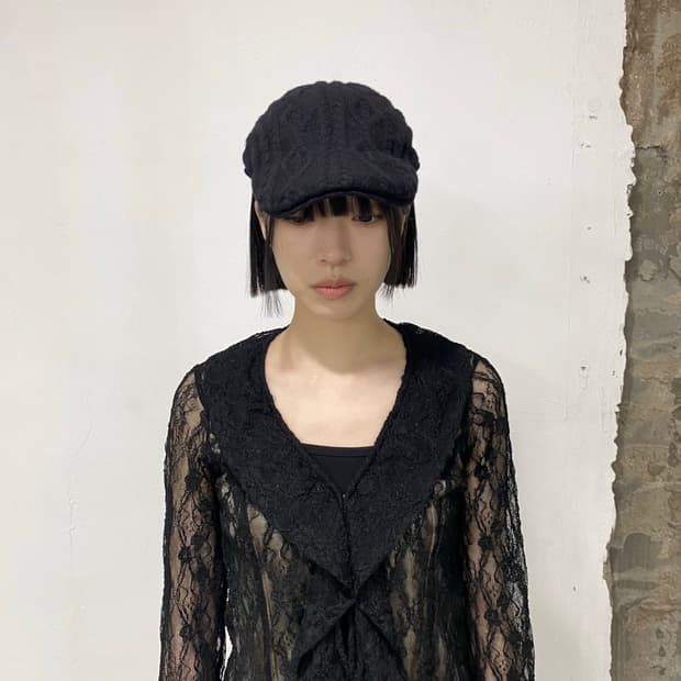 카시라 니트 헌팅 캡