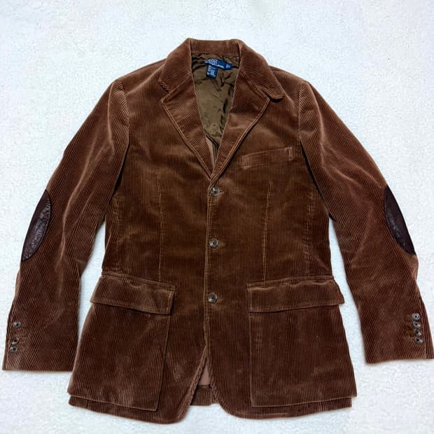 폴로 랄프로렌 브라운 코듀로이 블레이저 자켓 S
