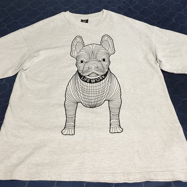 라이프워크 빅라독 코튼 반팔티 멜란지 그레이 (M)