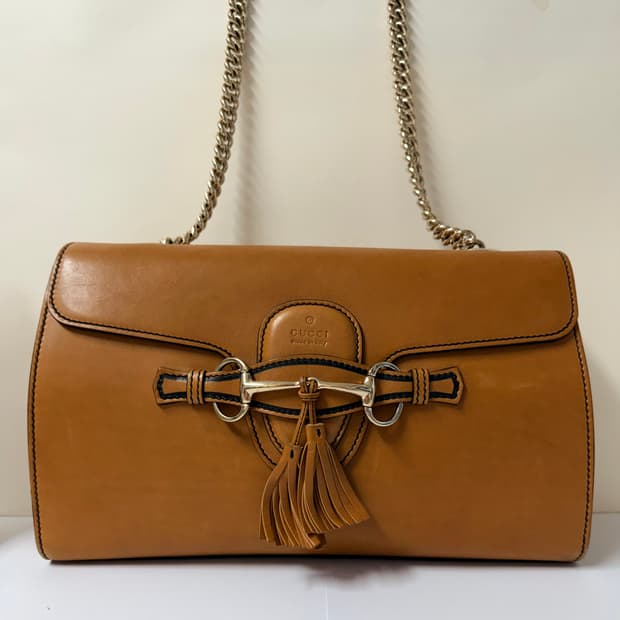 [정품] 구찌 에밀리 브라운 숄더백