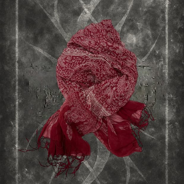 oriental fringe scarf