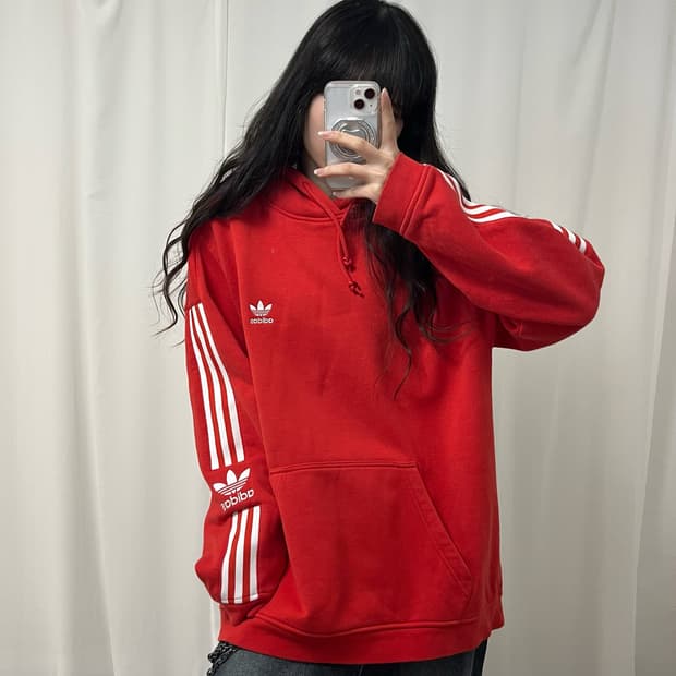 Adidas Firebird red hoodie