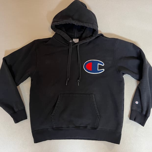 챔피온 재팬 빅로고 후드(블랙) XL