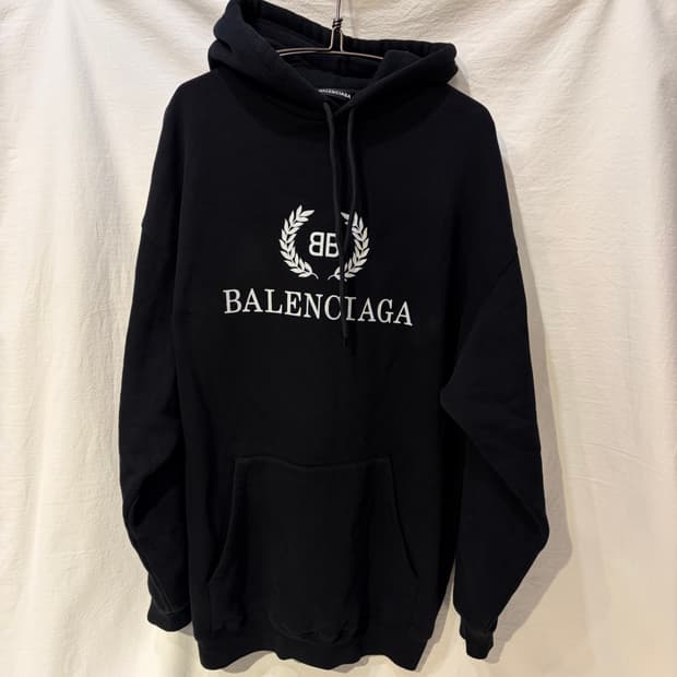 발렌시아가 로고 정품 월계수 후드티셔츠