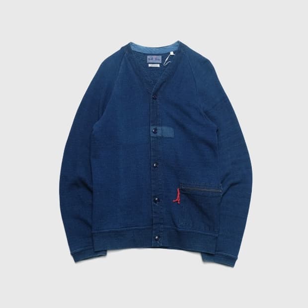 indigo dyed cardigan