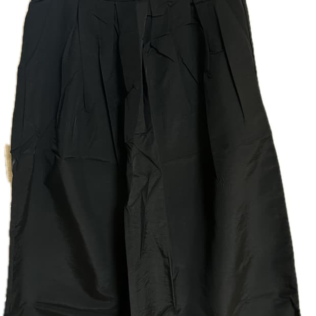 [새상품] 나일론 블랙 뒷밴딩 롱스커트 해