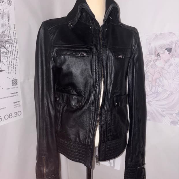 Black Leather Moto Jacket