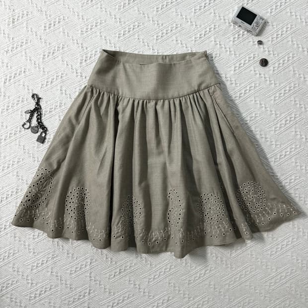 플라워 모티프 스커트