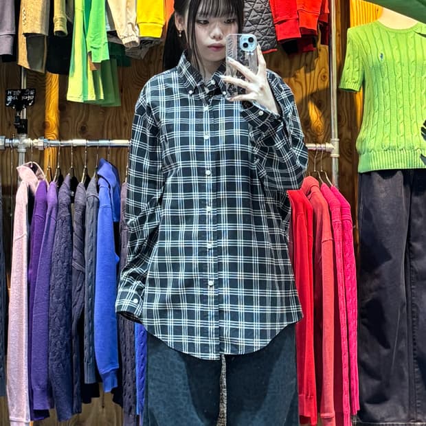 L 폴로랄프로렌 블랙 체크패턴 셔츠
