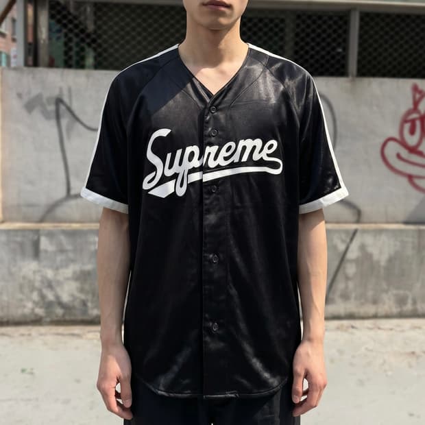 XL/ 슈프림 사틴져지 베이스볼 유니폼 져지