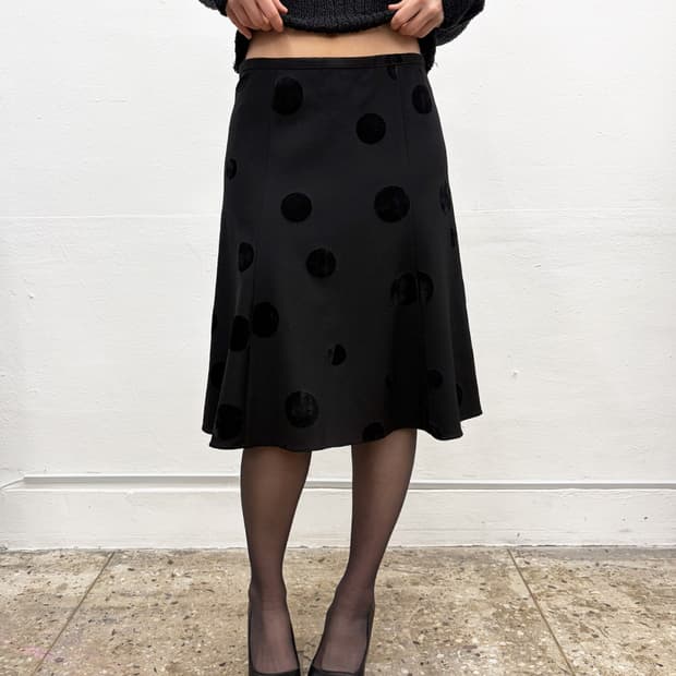 엠포리오 아르마니 2006F/W 도트 패턴 머메이드 스커트