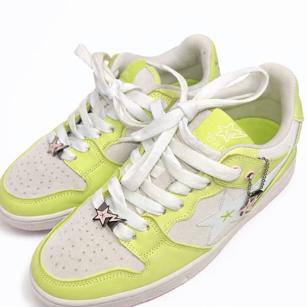 핀터 대대장 💖 BAPE 스케이트 스타 레더 UK 5