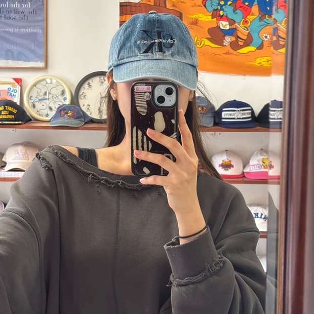 캘빈 클라인 데님 볼캡