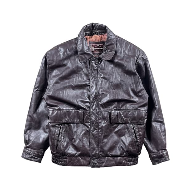 Vintage 소가죽 붐버자켓