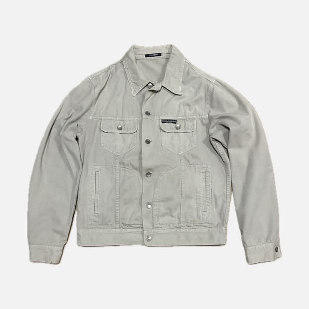 돌체앤가바나 베이지 코튼데님 자켓